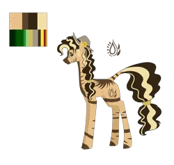 Size: 5669x5385 | Tagged: artist:moonlight0shadow0, cowboy hat, derpibooru import, female, flower, freckles, hat, multicolored hair, oc, oc:acacia (zebra), quadrupedal, reference sheet, safe, simple background, solo, transparent background, unofficial characters only, zebra, zebra oc