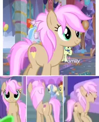 Size: 1160x1434 | Tagged: safe, derpibooru import, screencap, lemon crumble, sandbar, silverstream, strawberry scoop, water spout, earth pony, pony, she's all yak, butt, collage, colt, discovery family logo, female, food, friendship student, hyper sonic, ice cream, male, mare, plot, solo focus