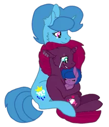 Size: 901x1054 | Tagged: safe, artist:徐詩珮, derpibooru import, fizzlepop berrytwist, spring rain, tempest shadow, oc, oc:storm lightning, pony, unicorn, my little pony: the movie, alternate hairstyle, baby, baby pony, base used, broken horn, crying, ear piercing, earring, female, filly, horn, jewelry, lesbian, magical lesbian spawn, mare, mother and child, mother and daughter, next generation, offspring, parent:spring rain, parent:tempest shadow, parents:springshadow, piercing, shipping, simple background, springshadow, tears of joy, transparent background