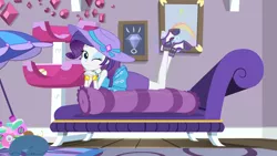 Size: 1920x1080 | Tagged: safe, derpibooru import, screencap, rarity, camping must-haves, equestria girls, equestria girls series, spoiler:eqg series (season 2), adorasexy, body pillow, cute, draw me like one of your french girls, rarity's bedroom, sexy