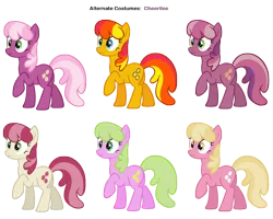 Size: 3750x3000 | Tagged: safe, artist:j-brony, artist:pika-robo, derpibooru import, cheerilee, cheerilee (g3), daisy, flower wishes, honeybuzz, lily, lily valley, roseluck, earth pony, pony, alternate costumes, female, flower trio, g3, g3 to g4, g4, generation leap, mare, palette swap, raised hoof, recolor, simple background, transparent background