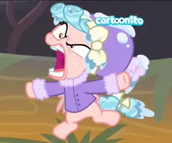 Size: 600x500 | Tagged: safe, derpibooru import, screencap, cozy glow, pegasus, pony, frenemies (episode), angry, cartoonito logo, clothes, cozy glow is best facemaker, cropped, faic, female, filly, foal, solo, vein bulge, winter outfit