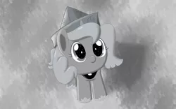 Size: 2560x1600 | Tagged: safe, artist:chirin98, derpibooru import, princess luna, pony, moonstuck, black and white, cartographer's cap, cute, female, filly, grayscale, hat, hoof shoes, lunabetes, monochrome, peytral, solo, woona, younger