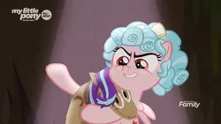 Size: 1920x1080 | Tagged: safe, derpibooru import, screencap, cozy glow, starlight glimmer, pegasus, pony, frenemies (episode), cozy glow is best facemaker, doll, female, filly, foal, solo, toy