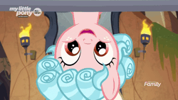 Size: 1280x720 | Tagged: safe, derpibooru import, screencap, cozy glow, pony, frenemies (episode), animated, cozy glow is best facemaker, cozybetes, cute, discovery family logo, female, filly, foal, pure concentrated unfiltered evil of the utmost potency, pure unfiltered evil, smiling, solo, squee, upside down