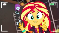 Size: 919x517 | Tagged: safe, derpibooru import, sunset shimmer, equestria girls, equestria girls series, how to backstage, spoiler:eqg series (season 2), excited