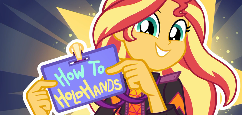 Size: 1920x915 | Tagged: safe, derpibooru import, edit, edited screencap, screencap, sunset shimmer, equestria girls, equestria girls series, how to backstage, spoiler:eqg series (season 2), cute, shimmerbetes, title card