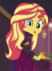 Size: 530x719 | Tagged: safe, derpibooru import, screencap, sunset shimmer, equestria girls, equestria girls series, how to backstage, spoiler:eqg series (season 2), ass, bunset shimmer, butt, cropped, female, looking at you, looking back, looking back at you, solo