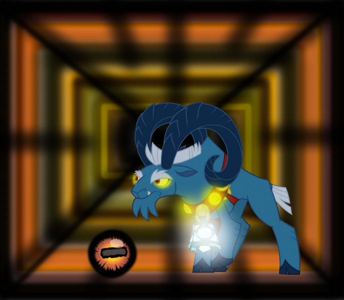 Size: 1600x1400 | Tagged: bell, cloven hooves, crystal ball, derpibooru import, edit, glowing eyes, grogar, grogar's bell, grogar's orb, magic, male, ram, safe, sheep, vector, vector edit