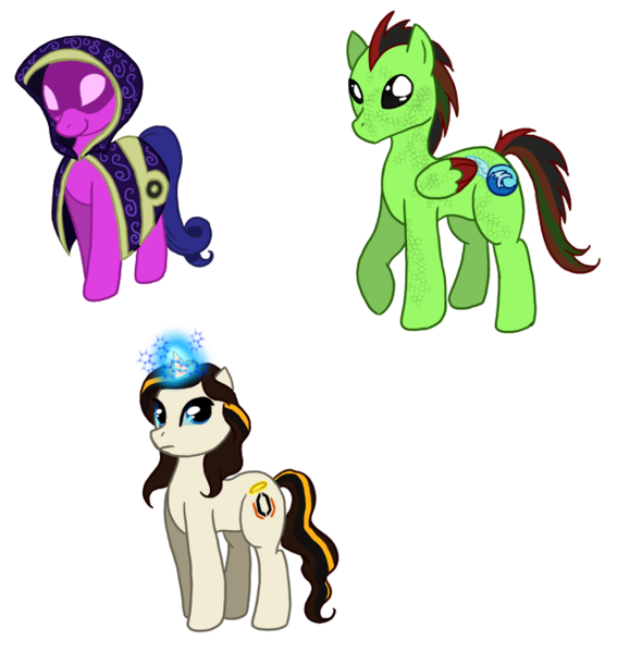 Size: 632x669 | Tagged: safe, artist:c-puff, derpibooru import, ponified, alien, pony, quarian, drell, mass effect, miranda lawson, tali'zorah vas normandy, thane krios