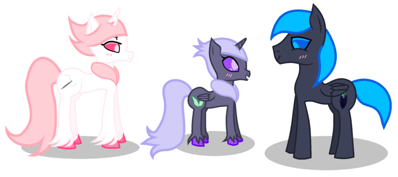 Size: 2238x998 | Tagged: safe, artist:dragonfoxgirl, artist:fadeddana, derpibooru import, alicorn, pegasus, pony, unicorn, female, filly, male, mare, panambi, simple background, stallion, the spider and the butterfly, the spiderfly, veve, white background, ñanduti