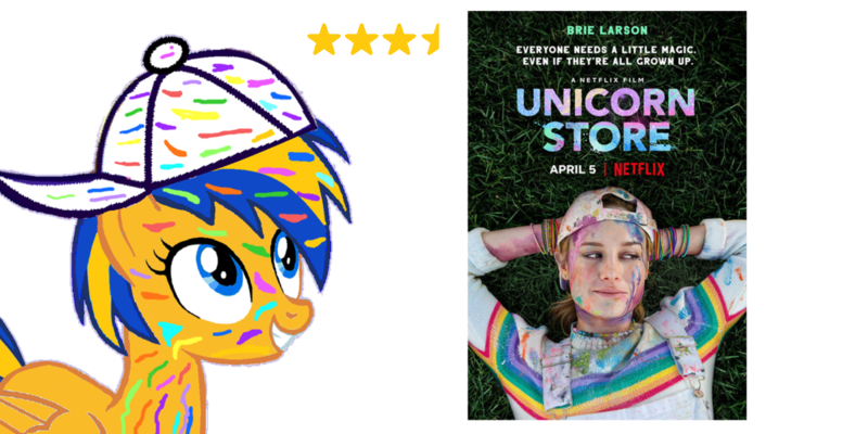 Size: 1200x600 | Tagged: safe, artist:mlpfan3991, derpibooru import, oc, oc:flare spark, pony, backwards cap, brie larson, cap, hat, paint, paint on fur, unicorn store (movie)