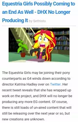 Size: 717x1122 | Tagged: safe, derpibooru import, sunset shimmer, equestria daily, epic fails (equestria girls), eqg summertime shorts, equestria girls, end of ponies, sethisto, the end of equestria girls
