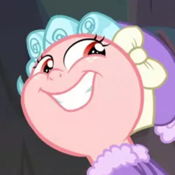 Size: 8888x8888 | Tagged: safe, derpibooru import, screencap, cozy glow, pegasus, pony, frenemies (episode), cozy glow is best facemaker, cropped, female, filly, slasher smile, solo