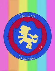 Size: 954x1220 | Tagged: safe, artist:sixes&sevens, derpibooru import, pony, fanfic, cutie mark crusaders patch, fanfic art, fanfic cover, rainbow