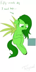 Size: 3000x6000 | Tagged: safe, artist:fajnyziomal, derpibooru import, oc, unofficial characters only, original species, pegasus, plant pony, pony, comic:świstek, blight, cheek fluff, chest fluff, comic, crying, curly eyelashes, plant, solo