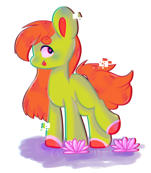Size: 1280x1472 | Tagged: safe, artist:jxst-alexa, derpibooru import, earth pony, pony, female, flower, lotus (flower), mare, simple background, solo, transparent background