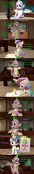 Size: 1920x9720 | Tagged: safe, artist:papadragon69, derpibooru import, princess flurry heart, spike, alicorn, dragon, pony, comic:spike's cyosa, 3d, comic, couch, crayon, crayon drawing, crystal empire, cyoa, diaper, highchair, older, older spike, paper, refrigerator, sink, source filmmaker, spoon, teenage spike, teenager, traditional art, winged spike