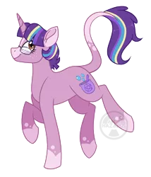 Size: 1024x1197 | Tagged: safe, artist:andy-hazards, derpibooru import, oc, oc:alchemy, unofficial characters only, pony, unicorn, blaze (coat marking), coat markings, female, glasses, leonine tail, mare, offspring, parent:sunburst, parent:twilight sparkle, parents:twiburst, simple background, socks (coat marking), solo, transparent background