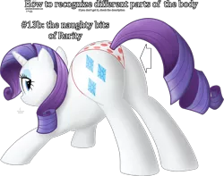 Size: 2457x1936 | Tagged: suggestive, artist:haltie, derpibooru import, rarity, pony, unicorn, g4, butt, clothes, female, image, monty python, monty python's flying circus, panties, plot, png, solo, solo female, underwear