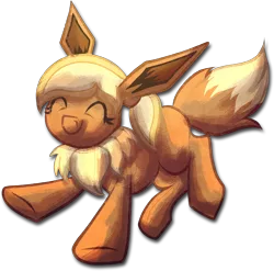 Size: 2101x2072 | Tagged: safe, artist:amura-of-jupiter, derpibooru import, oc, oc:coffee creme, unofficial characters only, eevee, pony, fluffy, pokémon, solo