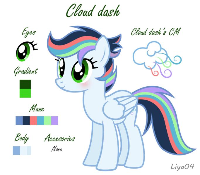 Size: 1024x900 | Tagged: safe, artist:liya04, derpibooru import, oc, oc:cloud dash, pegasus, pony, female, mare, offspring, parent:rainbow dash, parent:soarin', parents:soarindash, reference sheet, simple background, solo, transparent background