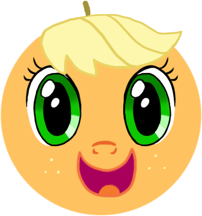 Size: 400x429 | Tagged: safe, artist:재미나_jaemina, derpibooru import, applejack, ponified, earth pony, fruit pony, object pony, original species, pony, cute, food, food transformation, fruit, inanimate tf, jackabetes, literal, looking at you, open mouth, orange, orangejack, simple background, smiling, solo, transformation, white background