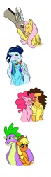 Size: 415x1415 | Tagged: safe, artist:bellbell123, derpibooru import, applejack, cheese sandwich, discord, fluttershy, pinkie pie, rainbow dash, soarin', spike, dragon, pony, applespike, cheesepie, discoshy, female, male, shipping, soarindash, straight