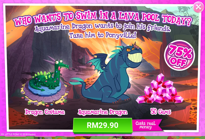 Size: 1035x703 | Tagged: safe, derpibooru import, official, scalio, thod, pony, advertisement, costs real money, crackle's cousin, gameloft, sale, the happiest of dragons