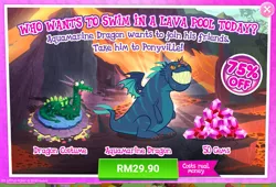 Size: 1035x703 | Tagged: safe, derpibooru import, official, scalio, thod, pony, advertisement, costs real money, crackle's cousin, gameloft, sale, the happiest of dragons