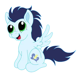 Size: 1024x1024 | Tagged: safe, artist:winter-shadow35, derpibooru import, soarin', pegasus, pony, cute, male, open mouth, simple background, sitting, soarinbetes, solo, stallion, transparent background
