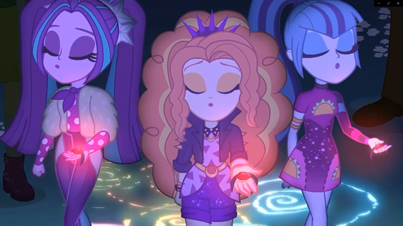 Size: 1920x1080 | Tagged: safe, derpibooru import, screencap, adagio dazzle, aria blaze, sonata dusk, equestria girls, equestria girls series, find the magic, spoiler:eqg series (season 2), adoragio, ariabetes, ascot, beautiful, cute, eyes closed, female, gem, jewelry, pendant, pigtails, ponytail, singing, siren gem, sonatabetes, taco dress, the dazzlings, the dazzlings have returned, trio, trio female, twintails