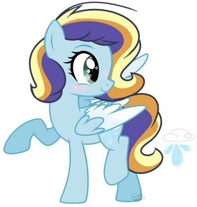 Size: 400x420 | Tagged: safe, artist:catpony13, derpibooru import, oc, oc:raindrops, pegasus, pony, base used, female, mare, offspring, parent:rainbow dash, parent:soarin', parents:soarindash, simple background, solo, transparent background, two toned wings, wings