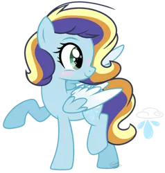Size: 400x420 | Tagged: safe, artist:catpony13, derpibooru import, oc, oc:raindrops, pegasus, pony, base used, female, mare, offspring, parent:rainbow dash, parent:soarin', parents:soarindash, simple background, solo, transparent background, two toned wings, wings