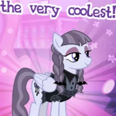 Size: 250x250 | Tagged: safe, derpibooru import, inky rose, pegasus, pony, cool, cropped, female, gameloft, lidded eyes, mare, meme, smiling, solo, wow! glimmer