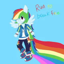 Size: 1378x1378 | Tagged: safe, artist:circuspaparazzi5678, derpibooru import, rainbow dash, equestria girls, equestria girls series, run to break free, spoiler:eqg series (season 2), rainbow, solo