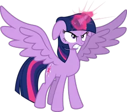 Size: 6832x6000 | Tagged: safe, artist:psychicwalnut, derpibooru import, twilight sparkle, twilight sparkle (alicorn), alicorn, pony, twilight's kingdom, .svg available, glowing horn, horn, inkscape, ponyscape, simple background, solo, transparent background, vector