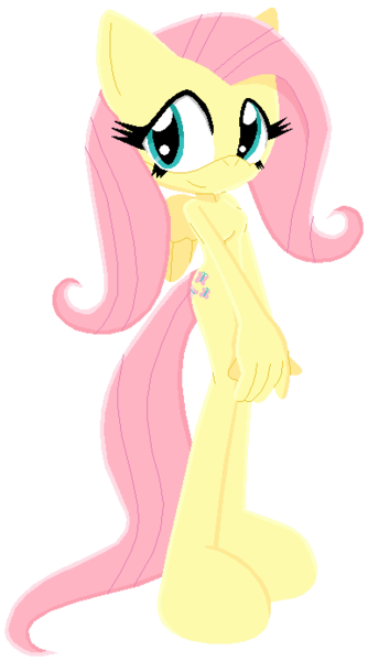 Size: 386x694 | Tagged: anthro, artist:mollyketty, breasts, derpibooru import, featureless breasts, female, fluttershy, safe, simple background, solo, sonicified, sonic the hedgehog (series), transparent background