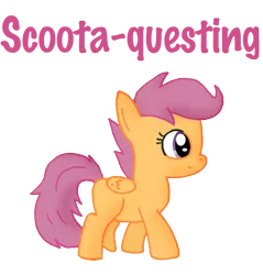 Size: 1098x1149 | Tagged: artist:ajmstudios, cute, derpibooru import, funny, meme, safe, scootaloo, scootaloo's scootaquest, scootaquest, walking