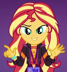 Size: 643x684 | Tagged: safe, derpibooru import, screencap, sunset shimmer, equestria girls, equestria girls series, how to backstage, spoiler:eqg series (season 2), cropped, solo
