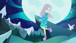 Size: 2048x1152 | Tagged: safe, derpibooru import, screencap, fluttershy, equestria girls, equestria girls series, the last drop, the last drop: fluttershy, spoiler:choose your own ending (season 2), spoiler:eqg series (season 2), clothes, shoes, sneakers, solo