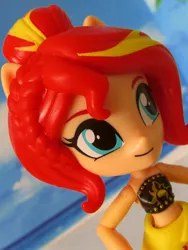 Size: 900x1200 | Tagged: safe, artist:whatthehell!?, derpibooru import, sunset shimmer, equestria girls, beach, clothes, doll, equestria girls minis, photo, toy