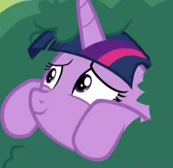 Size: 406x394 | Tagged: safe, derpibooru import, screencap, twilight sparkle, twilight sparkle (alicorn), alicorn, pony, no second prances, bush, cropped, twilight bushel