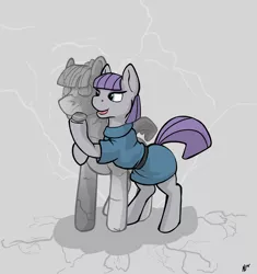 Size: 4142x4402 | Tagged: safe, artist:dombrus, derpibooru import, boulder (pet), maud pie, mudbriar, earth pony, pony, student counsel, clothes, dress, female, male, mare, maudbriar, open mouth, pet rock, petrification, rock, rockbriar, shipping, stallion, straight, that pony sure does love rocks