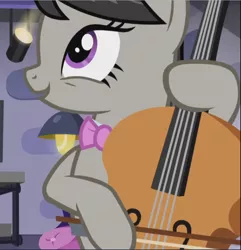 Size: 908x940 | Tagged: safe, derpibooru import, screencap, octavia melody, pony, slice of life (episode), cello, cropped, musical instrument, open mouth, reaction image, solo