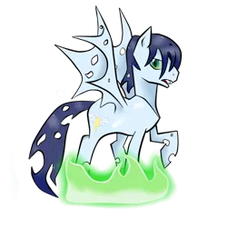 Size: 894x894 | Tagged: artist:shark-sheep, changeling, changelingified, derpibooru import, safe, soarin', species swap