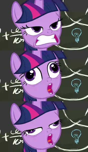 2041634 - safe, derpibooru import, edit, screencap, twilight sparkle, twilight  sparkle (alicorn), alicorn, pony, best gift ever, chalkboard, faic, pudding  face, solo - Twibooru