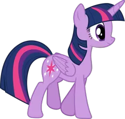 Size: 1129x1080 | Tagged: safe, artist:iknowpony, derpibooru import, twilight sparkle, twilight sparkle (alicorn), alicorn, pony, what about discord?, female, mare, simple background, smiling, solo, transparent background, vector, walking