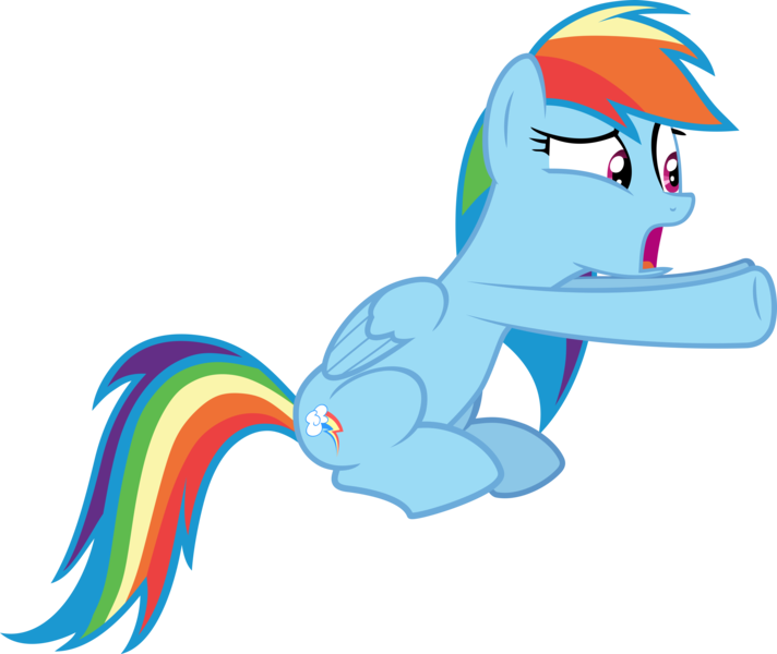 Size: 5934x5000 | Tagged: safe, artist:steyrrdash, deleted from derpibooru, derpibooru import, rainbow dash, pegasus, pony, daring done?, .svg available, absurd resolution, female, mare, open mouth, raised hoof, simple background, sitting, solo, transparent background, vector