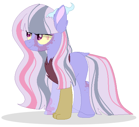 Size: 464x426 | Tagged: artist:raflesplatt, base used, derpibooru import, female, hybrid, interspecies offspring, oc, oc:pandora (rafelsplatt), offspring, parent:discord, parents:discolight, parent:twilight sparkle, safe, simple background, solo, transparent background